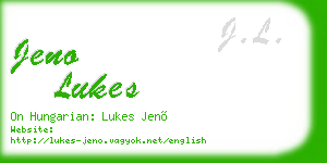 jeno lukes business card